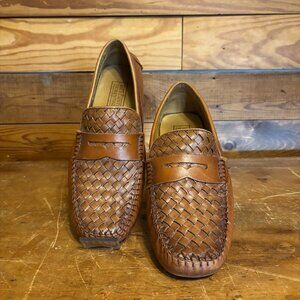 Mercanti Fiorentini Woven Leather Loafers